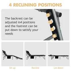 Costway Adjustable Chaise Lounger Deck Lounge Chair W/ Soft Mattress & Removable Pillow -Outsunny Garden Zone costway adjustable chaise lounger deck lounge chair w soft mattress removable pillow6085649258474 03c MP