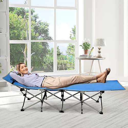 Costway Folding Camping Cot Heavy-Duty Outdoor Cot Bed Portable Sleeping Cot 4 Costway Folding Camping Cot Heavy-Duty Outdoor Cot Bed Portable Sleeping Cot - Image 4