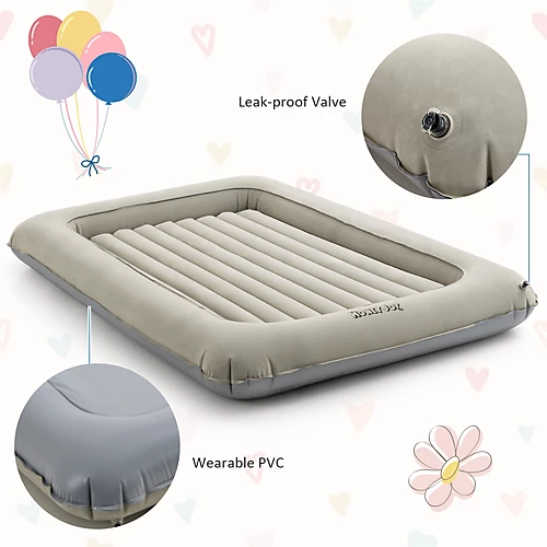 Costway Inflatable & Portable Kids Bed W/ Removable 2 Sides Mattress 4 Costway Inflatable & Portable Kids Bed W/ Removable 2 Sides Mattress - Image 4