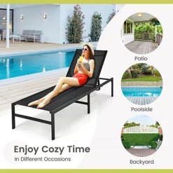 Costway Outdoor Chaise Lounge Sun Lounger Recliner Chair W/ 6 Positions Backrest -Outsunny Garden Zone costway outdoor chaise lounge sun lounger recliner chair w 6 positions backrest6085649036232 03c MP