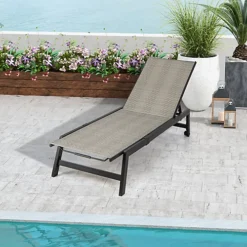 Costway Outdoor PE Rattan Recliner Chair Patio 5-Position Adjustable Chaise Lounge W/ Wheels -Outsunny Garden Zone costway outdoor pe rattan recliner chair patio 5 position adjustable chaise lounge w wheels6085650702324 04c MP