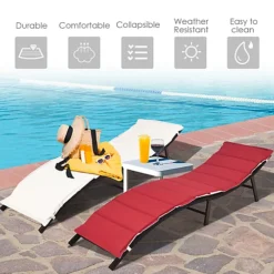 Costway Sun Lounger With Double-sided Cushioned Seat For Garden Lawn Backyard 7 Costway Sun Lounger With Double-sided Cushioned Seat For Garden Lawn Backyard -Outsunny Garden Zone costway sun lounger with double sided cushioned seat for garden lawn backyard9984708996166 04c MP