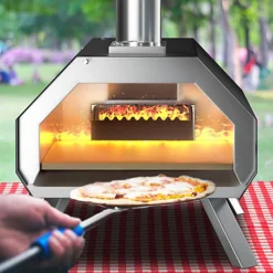 Costway Wood Fired Pizza Oven 3-Layer Stainless Steel Pizza Grill W/ Foldable Legs 6 Costway Wood Fired Pizza Oven 3-Layer Stainless Steel Pizza Grill W/ Foldable Legs -Outsunny Garden Zone costway wood fired pizza oven 3 layer stainless steel pizza grill w foldable legs6085650604314 03c MP