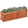 Costway Wooden Raised Garden Bed Outdoor Planter Box For Herbs Vegetables Flowers