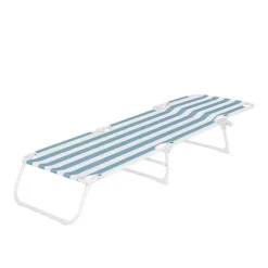 Curacao Still Water Blue Cabana Striped Sun Lounger -Outsunny Garden Zone curacao still water blue cabana striped sun lounger5059340677330 21c