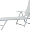DesignDrop Bjorn Sun Lounger In White 157cm X 63cm X 95cm