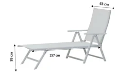 DesignDrop Bjorn Sun Lounger In White 157cm X 63cm X 95cm -Outsunny Garden Zone designdrop bjorn sun lounger in white 157cm x 63cm x 95cm5060895903218 03c MP