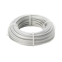 Diall White PVC & Steel Cable, (L)20m (Dia)4mm