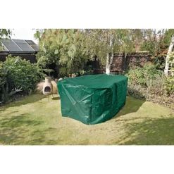 Draper 12911 Heavy Duty Oval Patio Set Green Cover 2300mm X 900mm Waterproof