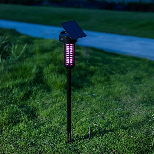 Dual Powered Garden Insect Killer Lamp - Solar Or USB Rechargeable Staked Rainproof Zapper With 15 LEDs - Zap Flies, Midges & Bugs 2 Dual Powered Garden Insect Killer Lamp - Solar Or USB Rechargeable Staked Rainproof Zapper With 15 LEDs - Zap Flies, Midges & Bugs - Image 2