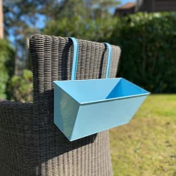 Duck Egg Blue Balcony Hanging Planters (Set Of 2) 6 Duck Egg Blue Balcony Hanging Planters (Set Of 2) -Outsunny Garden Zone duck egg blue balcony hanging planters set of 2 5055031308378 03c MP