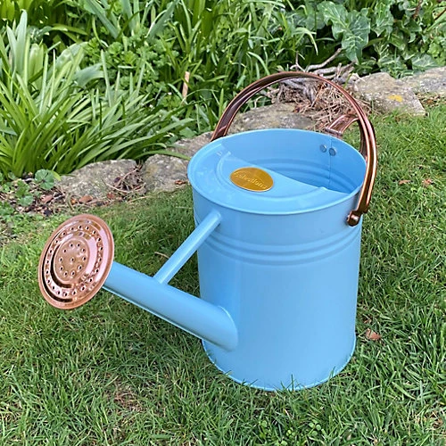 Duck Egg Blue & Copper Metal Watering Can (3.5 Litre) 1 Duck Egg Blue & Copper Metal Watering Can (3.5 Litre)