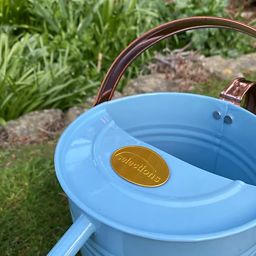 Duck Egg Blue & Copper Metal Watering Can (3.5 Litre) 2 Duck Egg Blue & Copper Metal Watering Can (3.5 Litre) - Image 2