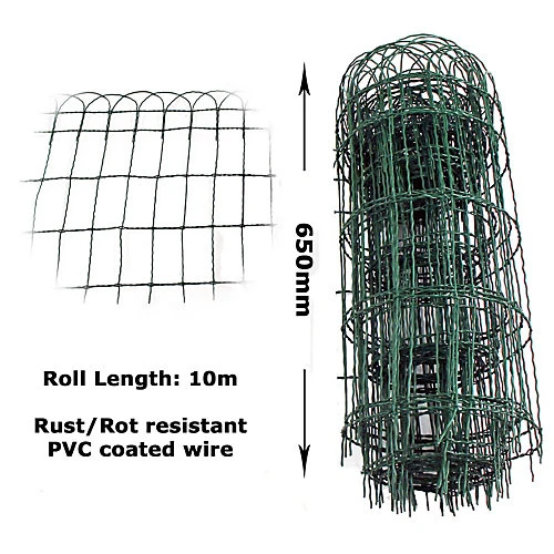 Easigear 10m PVC Lawn Boarder Fence 0.65m High 2 Easigear 10m PVC Lawn Boarder Fence 0.65m High - Image 2