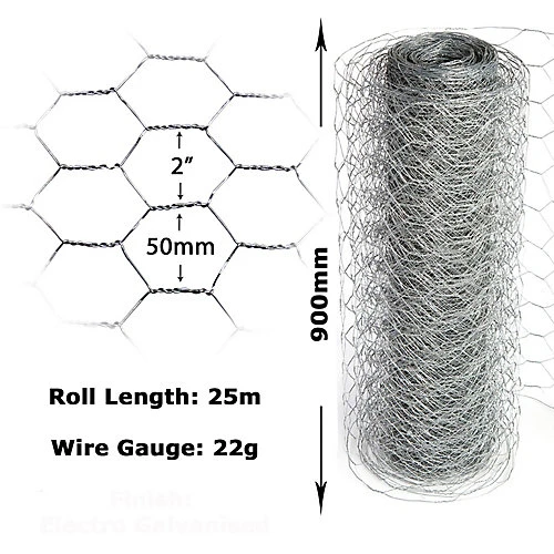Easipet Galvanised Chicken Wire/Mesh Fencing Netting For Rabbit Fence Garden 50mm X 90cm X 25m (22g) 2 Easipet Galvanised Chicken Wire/Mesh Fencing Netting For Rabbit Fence Garden 50mm X 90cm X 25m (22g) - Image 2
