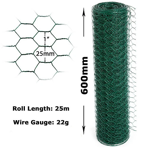 Easipet PVC Coated Green Chicken Wire (22g) 25mm X 60cm X 25m 2 Easipet PVC Coated Green Chicken Wire (22g) 25mm X 60cm X 25m - Image 2