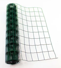 Easipet PVC Coated Wire Mesh Fencing Green Galvanised Garden Fence 90cm X 10m