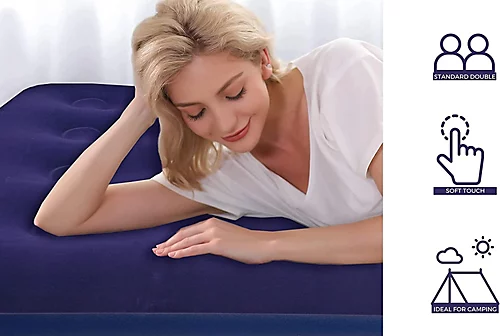 ECASA Deluxe Inflatable Mattress Double Blow Up Air Bed With Soft-touch Flocked Material 2 ECASA Deluxe Inflatable Mattress Double Blow Up Air Bed With Soft-touch Flocked Material - Image 2