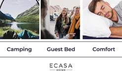 ECASA Deluxe Inflatable Mattress Double Blow Up Air Bed With Soft-touch Flocked Material 6 ECASA Deluxe Inflatable Mattress Double Blow Up Air Bed With Soft-touch Flocked Material -Outsunny Garden Zone ecasa deluxe inflatable mattress double blow up air bed with soft touch flocked material5060658795197 03c MP