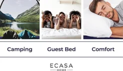 ECASA Deluxe Inflatable Mattress Single Blow Up Air Bed With Soft-touch Flocked Material -Outsunny Garden Zone ecasa deluxe inflatable mattress single blow up air bed with soft touch flocked material5060658795203 04c MP