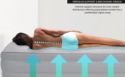 ECASA Premium, Extra High Flocked Surface Air Bed With Built In Electric Pump. -Outsunny Garden Zone ecasa premium extra high flocked surface air bed with built in electric pump 5060658795265 04c MP