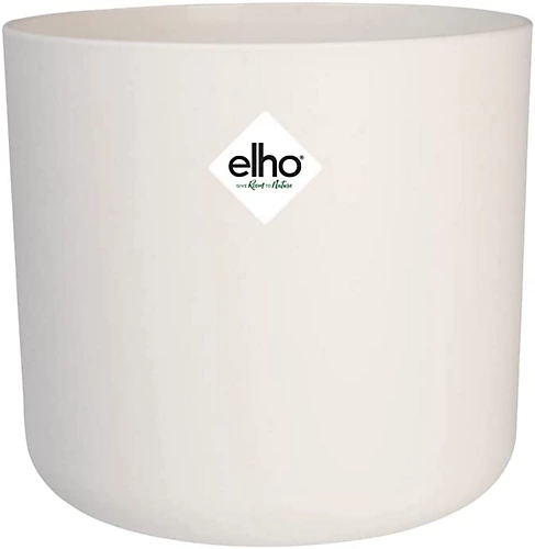 Elho B.for Soft Round 22cm Plastic Plant Pot In White 1 Elho B.for Soft Round 22cm Plastic Plant Pot In White