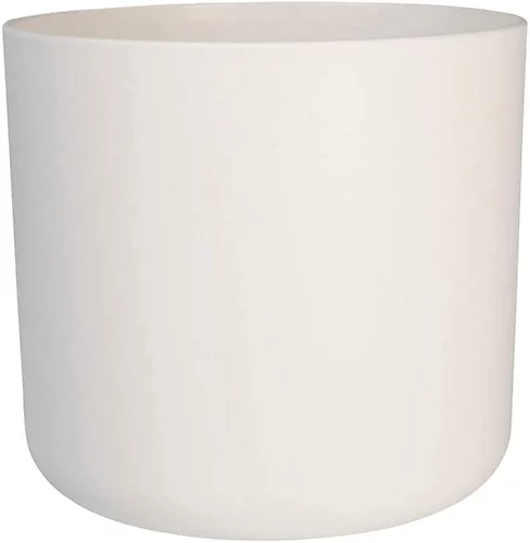 Elho B.for Soft Round 22cm Plastic Plant Pot In White 2 Elho B.for Soft Round 22cm Plastic Plant Pot In White - Image 2