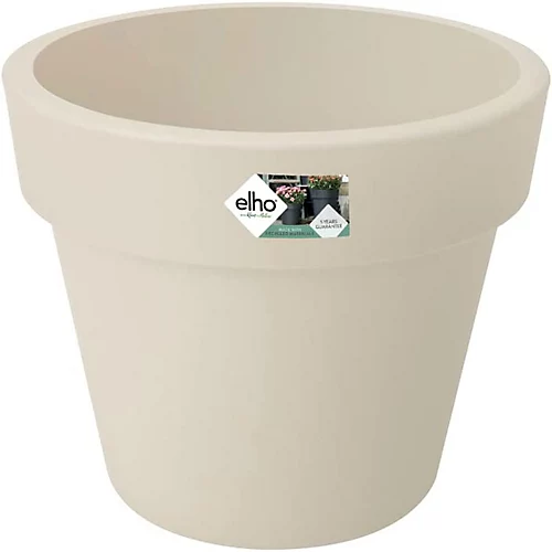 Elho Green Basics Top Planter 40cm Plastic Plant Pot In Cotton White 1 Elho Green Basics Top Planter 40cm Plastic Plant Pot In Cotton White