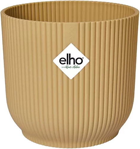 Elho Vibes 2PC Butter Yellow Recyclable Flower Pot 22cm (Dia) 1 Elho Vibes 2PC Butter Yellow Recyclable Flower Pot 22cm (Dia)