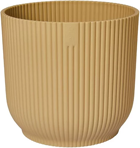 Elho Vibes 2PC Butter Yellow Recyclable Flower Pot 22cm (Dia) 2 Elho Vibes 2PC Butter Yellow Recyclable Flower Pot 22cm (Dia) - Image 2