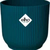 Elho Vibes Fold Round 22cm Plastic Plant Pot In Deep Blue