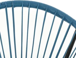 EVRE 2 Seat Teal Goa Acapulco Styled Garden Furniture Set For Bistro Patio Indoor Outdoor Balcony Garden Terrace -Outsunny Garden Zone evre 2 seat teal goa acapulco styled garden furniture set for bistro patio indoor outdoor balcony garden terrace5060381724433 03c MP