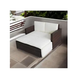 Evre 2 Seater Outdoor Rattan Garden Love Bed Furniture Set- Brown For Patio Conservatory 6 Evre 2 Seater Outdoor Rattan Garden Love Bed Furniture Set- Brown For Patio Conservatory -Outsunny Garden Zone evre 2 seater outdoor rattan garden love bed furniture set brown for patio conservatory5060381722361 03c MP