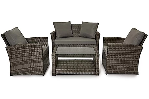 EVRE 4 Seater Rattan Garden Furniture Sofa Armchair Set -Roma With Coffee Table 1 EVRE 4 Seater Rattan Garden Furniture Sofa Armchair Set -Roma With Coffee Table
