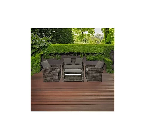 EVRE 4 Seater Rattan Garden Furniture Sofa Armchair Set -Roma With Coffee Table 3 EVRE 4 Seater Rattan Garden Furniture Sofa Armchair Set -Roma With Coffee Table - Image 3