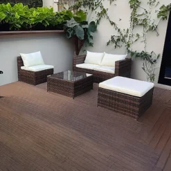 Evre Brown 4 Seat Rattan Outdoor Garden Furniture Set - Malaga With Coffee Table And Weatherproof Cover 6 Evre Brown 4 Seat Rattan Outdoor Garden Furniture Set - Malaga With Coffee Table And Weatherproof Cover -Outsunny Garden Zone evre brown 4 seat rattan outdoor garden furniture set malaga with coffee table and weatherproof cover5060381727670 03c MP