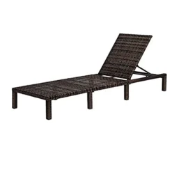 EVRE Brown Rattan Garden Padded Sun Lounger Sun Bed Day Bed Sun Lounger -Outsunny Garden Zone evre brown rattan garden padded sun lounger sun bed day bed sun lounger5060381723092 04c MP