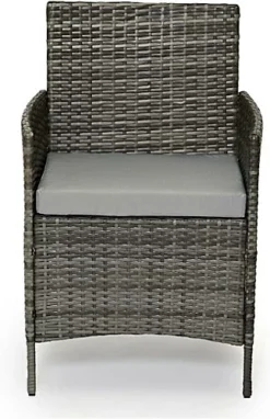 EVRE Grey Madrid Rattan Garden Furniture Set Patio Conservatory Indoor Outdoor 4 Piece Set -Outsunny Garden Zone evre grey madrid rattan garden furniture set patio conservatory indoor outdoor 4 piece set5060381729223 03c MP