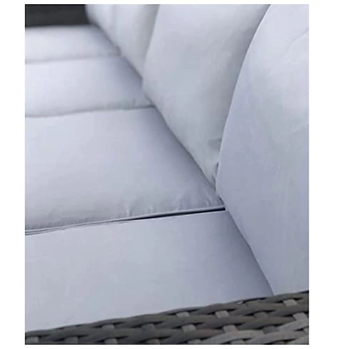 Evre Grey Rattan Outdoor Miami 5 Seater Garden Furniture Set With Coffee Table, Foot Stool 3 Evre Grey Rattan Outdoor Miami 5 Seater Garden Furniture Set With Coffee Table, Foot Stool - Image 3