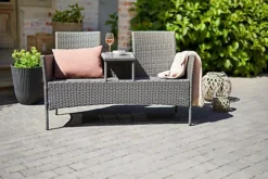 EVRE Lisbon Rattan 2 Seater Companion Partner Bench Garden Furniture Set Patio Conservatory Terrace Balcony Garden Outdoor Indoor -Outsunny Garden Zone evre lisbon rattan 2 seater companion partner bench garden furniture set patio conservatory terrace balcony garden outdoor indoor5060381724457 03c MP