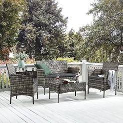 EVRE New Mixed Grey Madrid Rattan Outdoor/Indoor Garden Furniture Set 5 EVRE New Mixed Grey Madrid Rattan Outdoor/Indoor Garden Furniture Set -Outsunny Garden Zone evre new mixed grey madrid rattan outdoor indoor garden furniture set5060381728240 03c MP