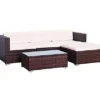 EVRE Rattan Outdoor Garden Furniture California Sofa Set With Coffee Table