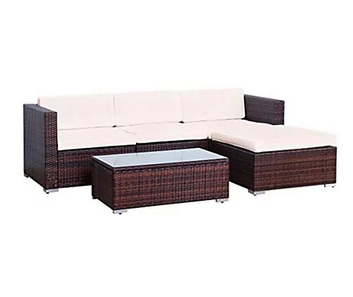 EVRE Rattan Outdoor Garden Furniture California Sofa Set With Coffee Table 1 EVRE Rattan Outdoor Garden Furniture California Sofa Set With Coffee Table