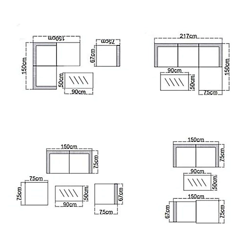 EVRE Rattan Outdoor Garden Furniture California Sofa Set With Coffee Table 4 EVRE Rattan Outdoor Garden Furniture California Sofa Set With Coffee Table - Image 4