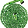 Expandable Green Garden Hose 100ft - Twist, Kink & Tangle Free Flexible Water Hose Pipe With Connector & 7-Function Spray Nozzle