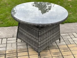 Fimous Rattan Garden Furniture Dining Set Table And Chair Sets PE Wicker Patio Outdoor 4 Chairs Plus Round Table -Outsunny Garden Zone fimous rattan garden furniture dining set table and chair sets pe wicker patio outdoor 4 chairs plus round table9331632435511 03c MP