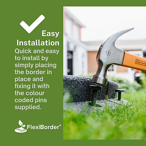 FlexiBorder Green 2 X 1m Flexible Garden Edging For Garden Borders - Lawn Edging For Pathways And Landscaping 2 FlexiBorder Green 2 X 1m Flexible Garden Edging For Garden Borders - Lawn Edging For Pathways And Landscaping - Image 2