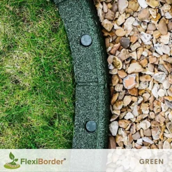 FlexiBorder Green 6 X 1m Flexible Garden Edging For Garden Borders - Lawn Edging For Pathways And Landscaping