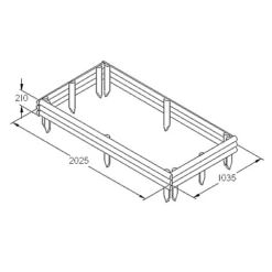 Forest Garden 21 X 204 X 104 Wood Raised Bed Kit -Outsunny Garden Zone forest garden 21 x 204 x 104 wood raised bed kit5013053134863 01t bq