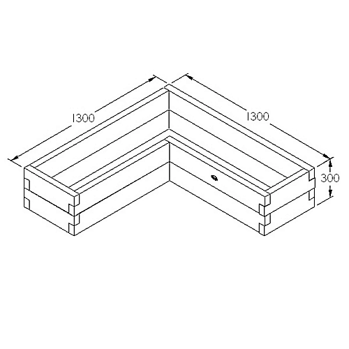 Forest Garden 28 X 131 X 131 Wood Raised Bed Kit 2 Forest Garden 28 X 131 X 131 Wood Raised Bed Kit - Image 2
